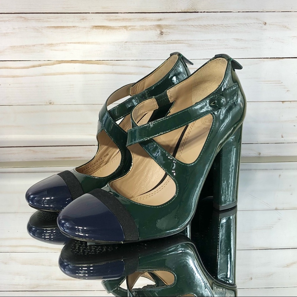 NWOT Tory Burch Amble Crisscross Patent Leather Heels